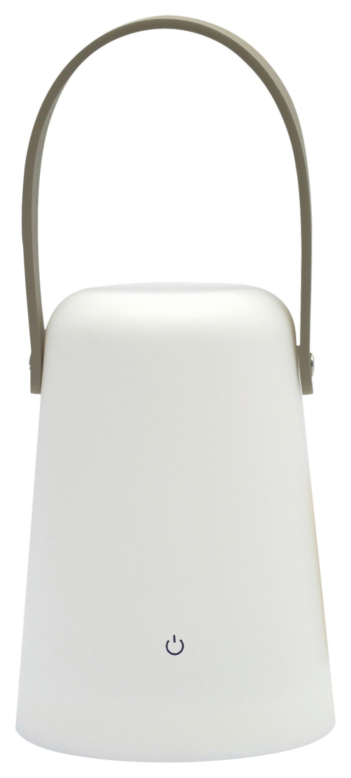 Led-laterna Lydia -Based- - bela, umetna masa (10,5/14cm) - Based