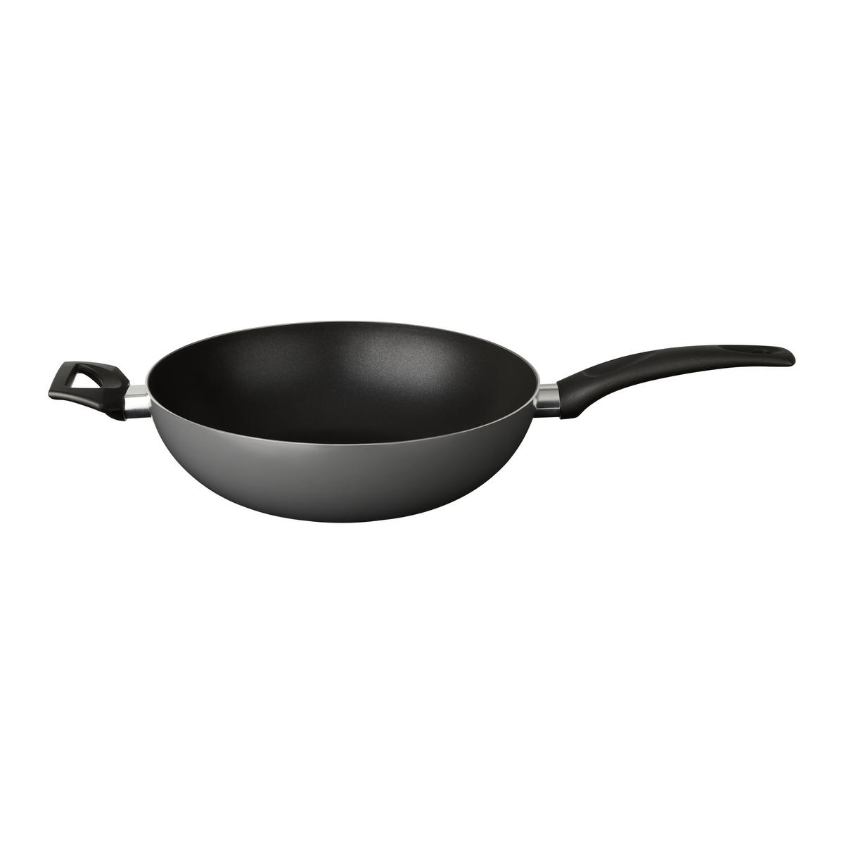 Wok Ronny - fekete/szürke, Konventionell, fém (28/8cm) - Based
