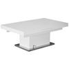 TABLE BASSE 2IN1 II - couleur inox/blanc, MODERN, matériau en bois/métal (133-170/51-77/80cm) - Mömax