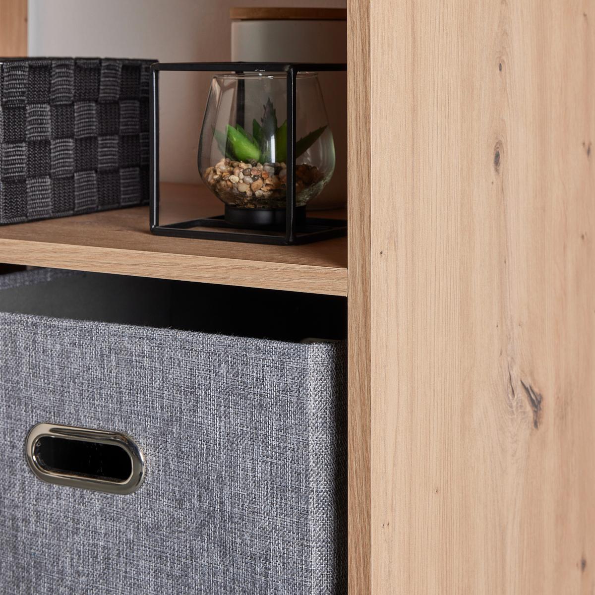 Regal in Eiche Artisan - Schwarz/Eiche Artisan, Modern, Holzwerkstoff/Kunststoff (60,4/195/41,3cm) - Mömax