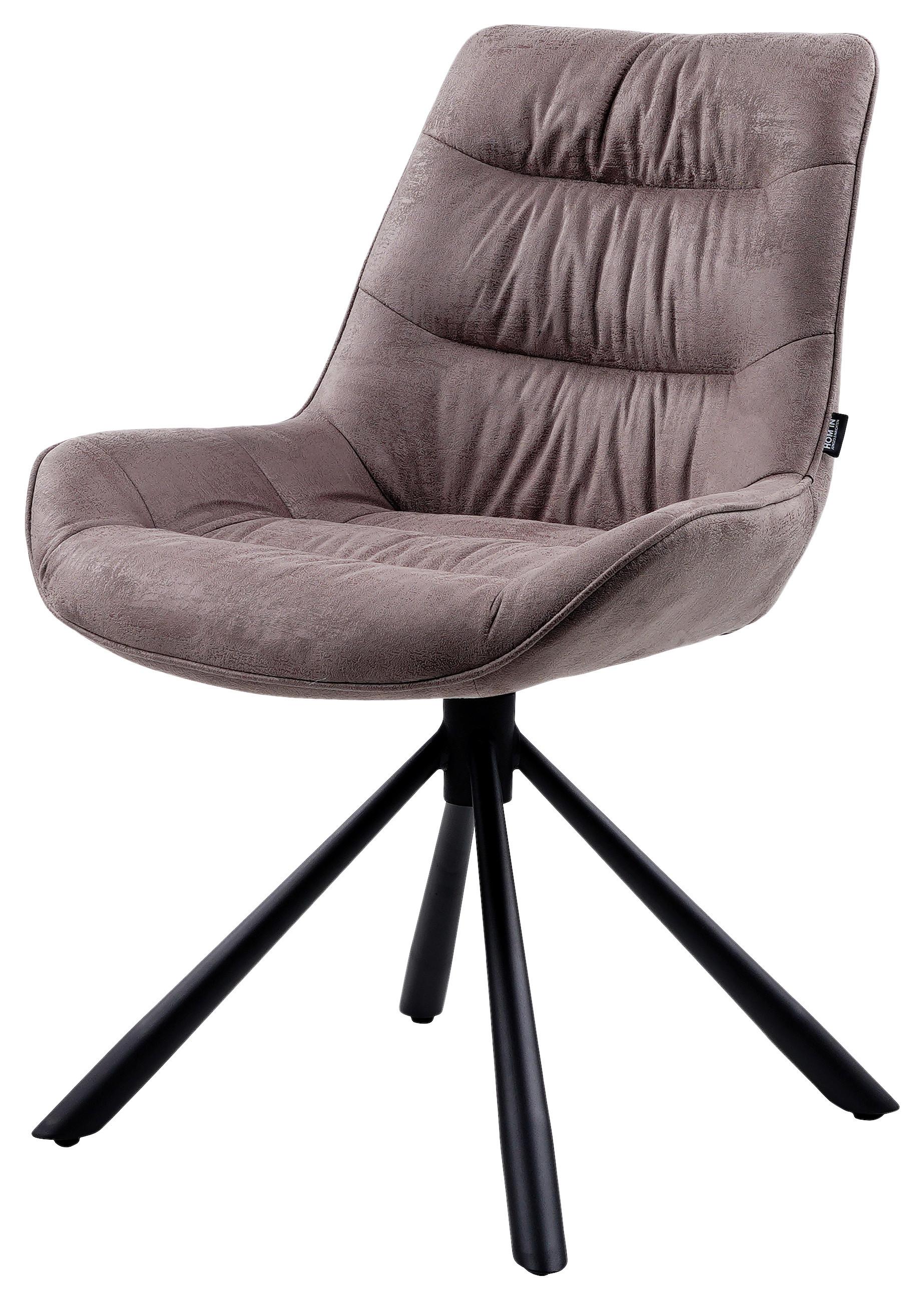 KRZESŁO HEIKO - czarny/taupe, Design, metal/tkanina (57/84/63cm) - Hom`in