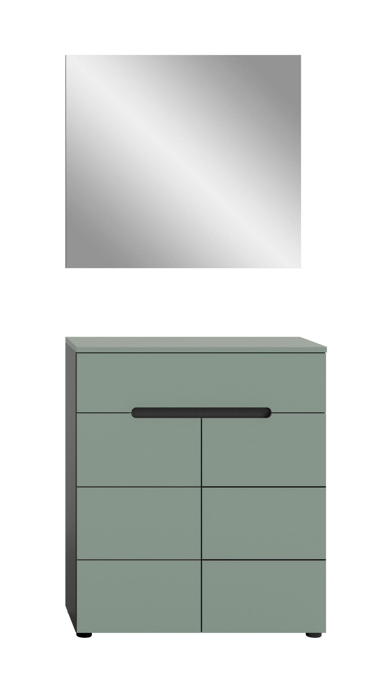 Predsoba Canu, Sivozelena, 2-Delna - siva/sivozelena, Design, leseni material (80/190/37cm) - Livetastic