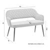 Sitzbank grau, "Isabella", Samt - Schwarz/Grau, MODERN, Holz/Textil (112/78/62cm) - Bessagi Home