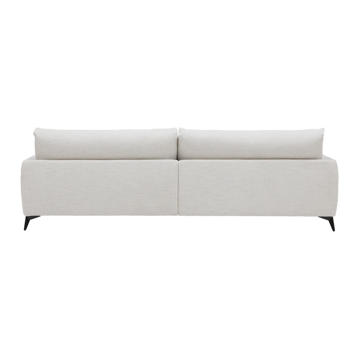 Ecksofa Bruce Grauweiß - Grauweiß/Schwarz, Textil/Metall (161/61-85/273cm) - Mömax