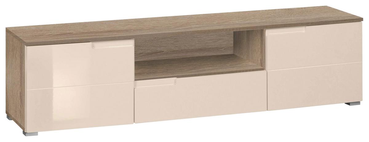 Tv-elem Bézs-tölgy Szín Moon - bézs/tölgyfa, Modern, faalapú anyag (165/42/40cm)