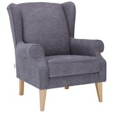 Füles Fotel Viola - Világosszürke/Szürke, Textil (82/95/48/85cm) - Mömax modern living