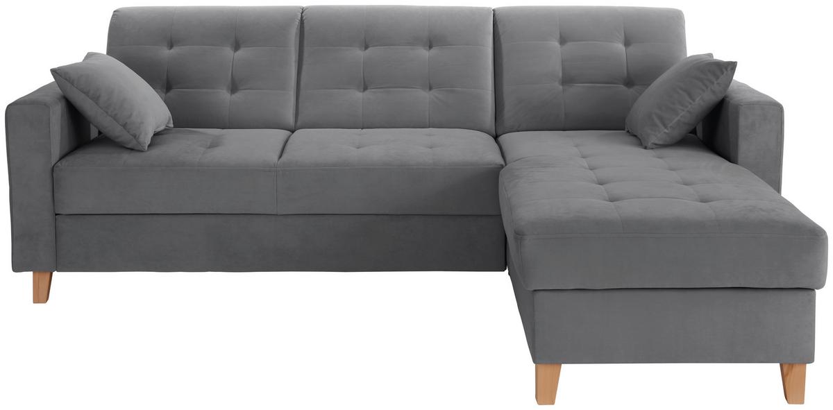 Colțar BERGEN - gri închis, Design, textil (231/160cm) - Luca Bessoni