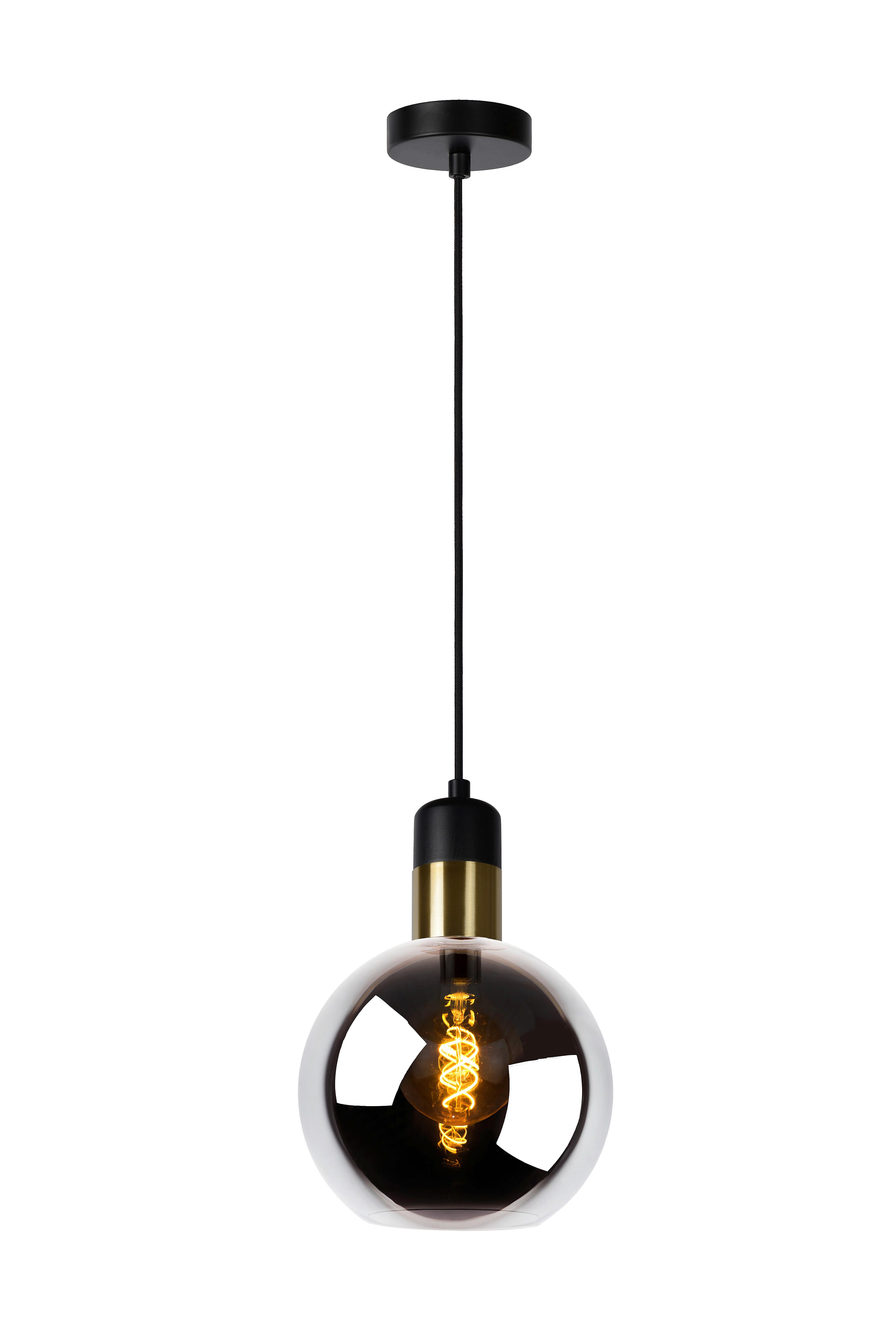LAMPA WISZĄCA 34438/20/65 JULIUS - jasnoszary, Design, szkło (20/150cm) - Lucide
