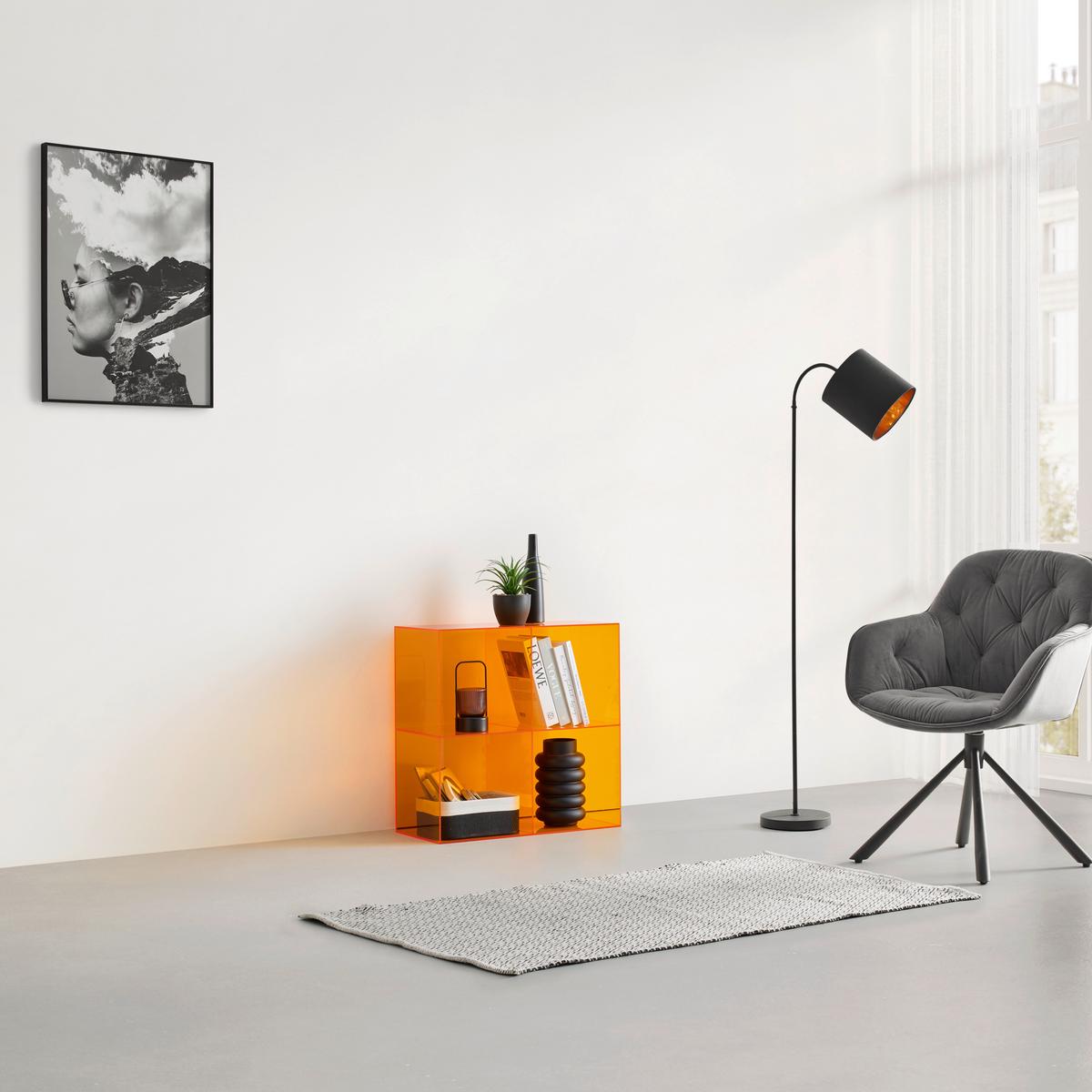 Regal Retro Orange - Orange, LIFESTYLE, Kunststoff (60/28/60cm) - Mömax