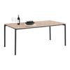 MATBORD LIDO - svart/ekfärgad, Modern, metall/trämaterial (180/76/90cm) - Mömax
