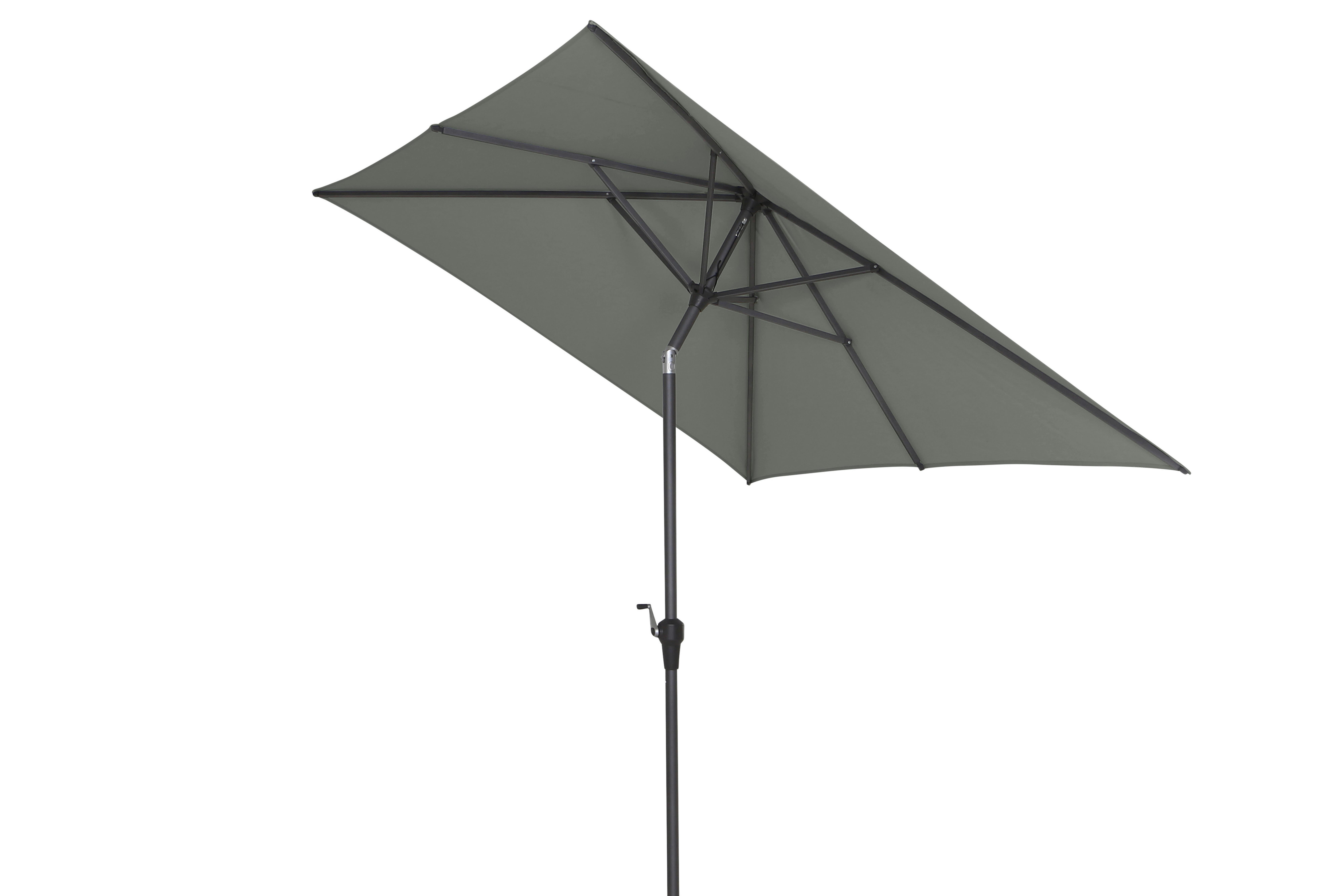 Sonnenschirm Anthrazit/ Olivgrün ca. 250x238x200 cm - Anthrazit/Olivgrün, KONVENTIONELL, Textil/Metall (250/200cm) - Siena Garden