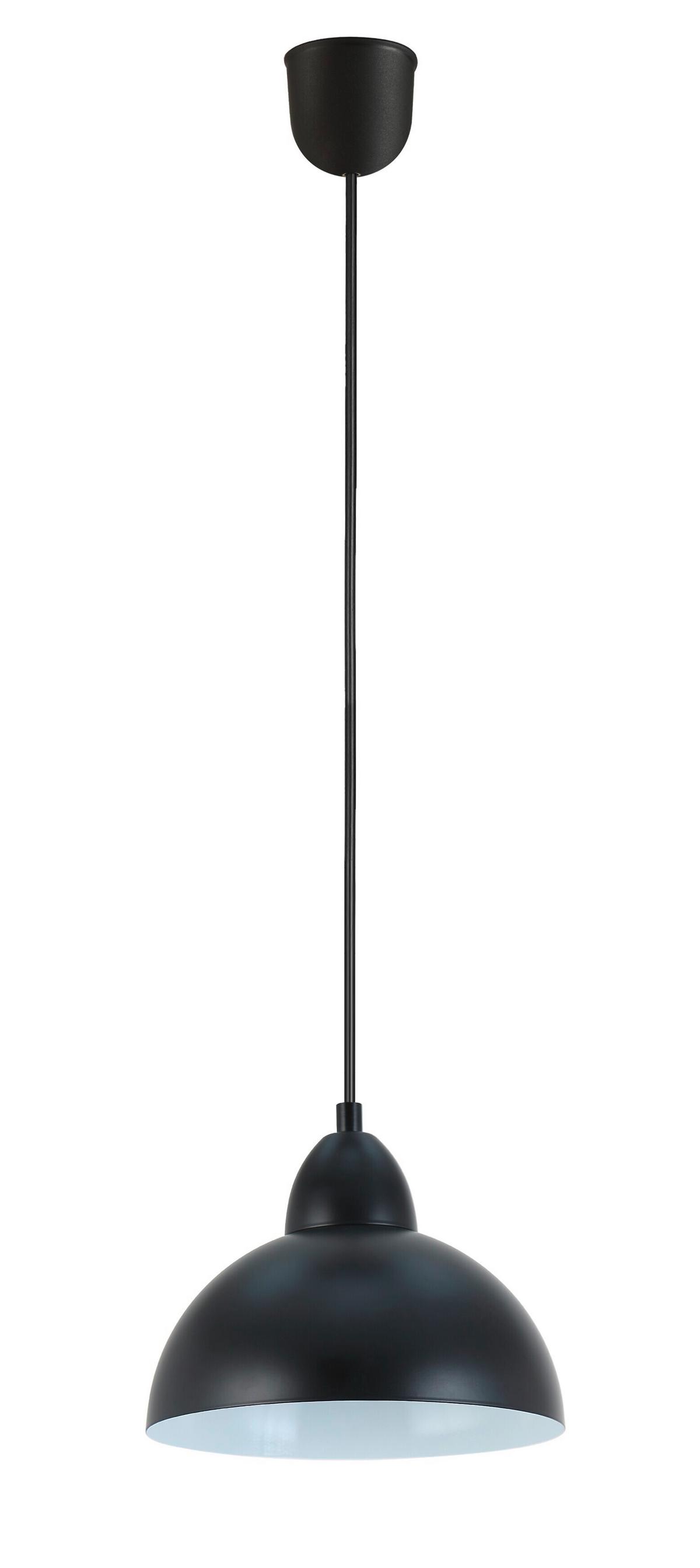 Hängeleuchte Michael Schwarz/Weiss max. 25 Watt - Weiss/Schwarz, Modern, Kunststoff/Metall (20/100cm) - Mömax