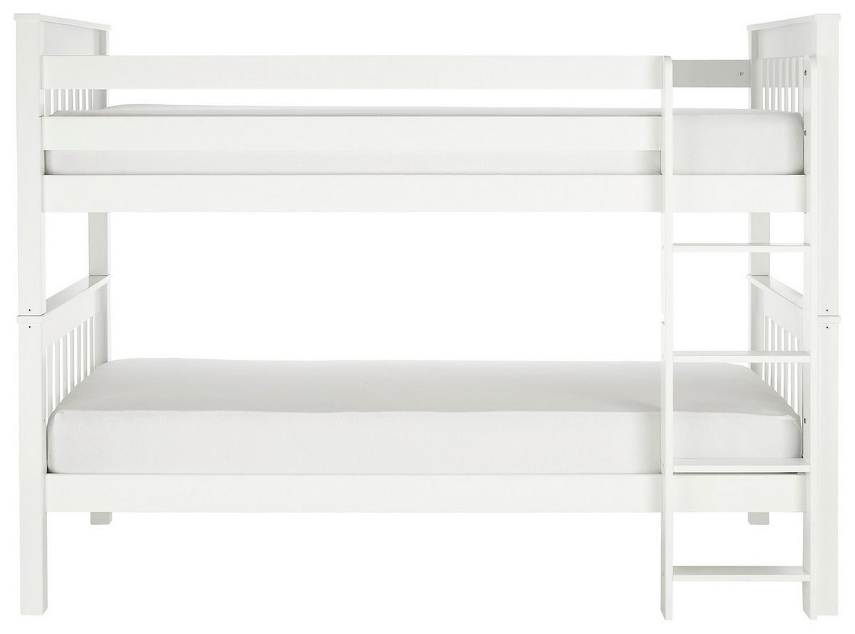 Etagenbett in Weiß ca. 90x200cm - Weiß, KONVENTIONELL, Holz (90/200cm) - Zandiara