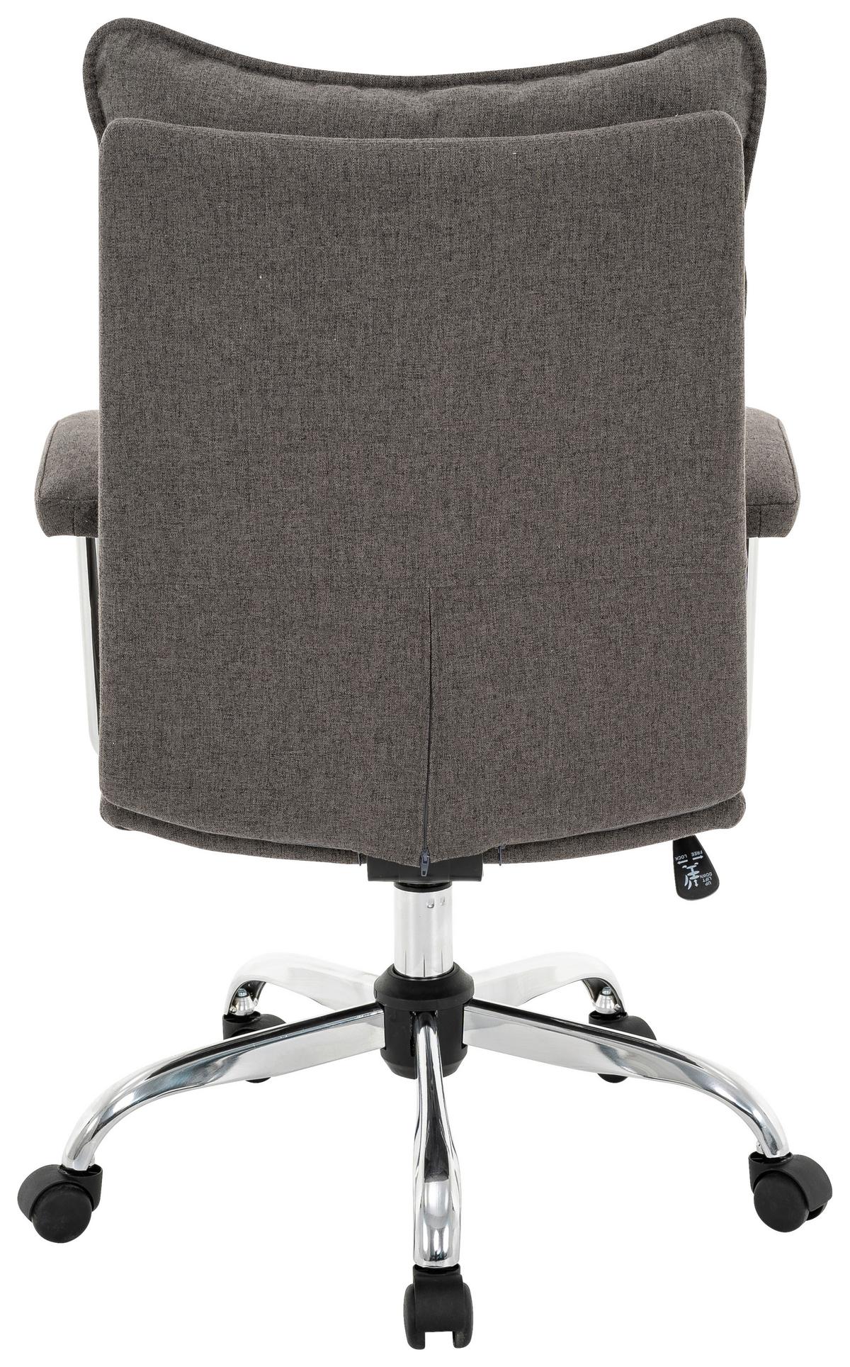 Scaun rotativ WIEN 2 - culoare crom/gri, Modern, metal/textil (61/104/66cm) - Modern Living