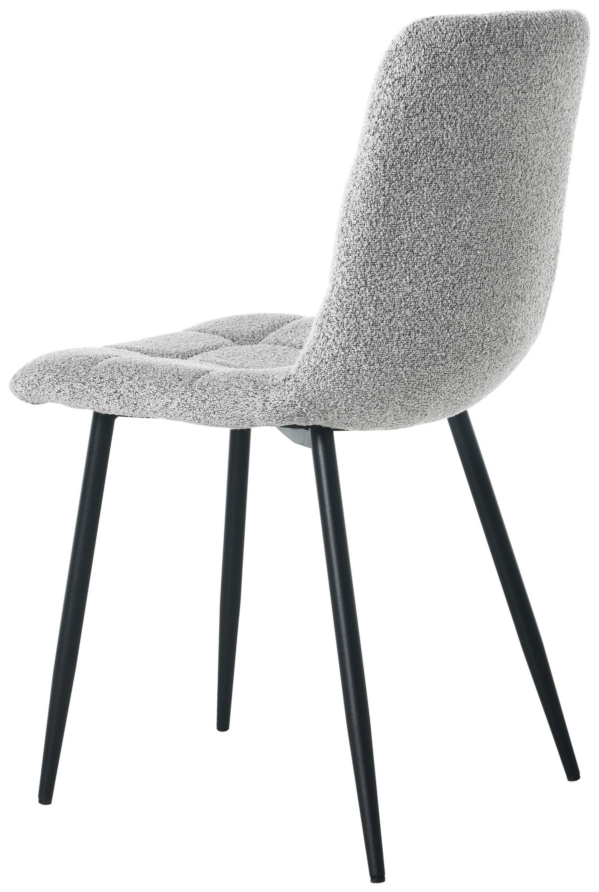Stol Nino, Sive Barve - siva/črna, Moderno, kovina/tekstil (45/88/55cm) - Based