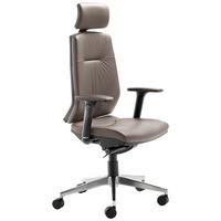 Chefsessel My Contract Line Braun - Chromfarben/Schwarz, MODERN, Leder/Kunststoff (66/123/63cm) - MID.YOU