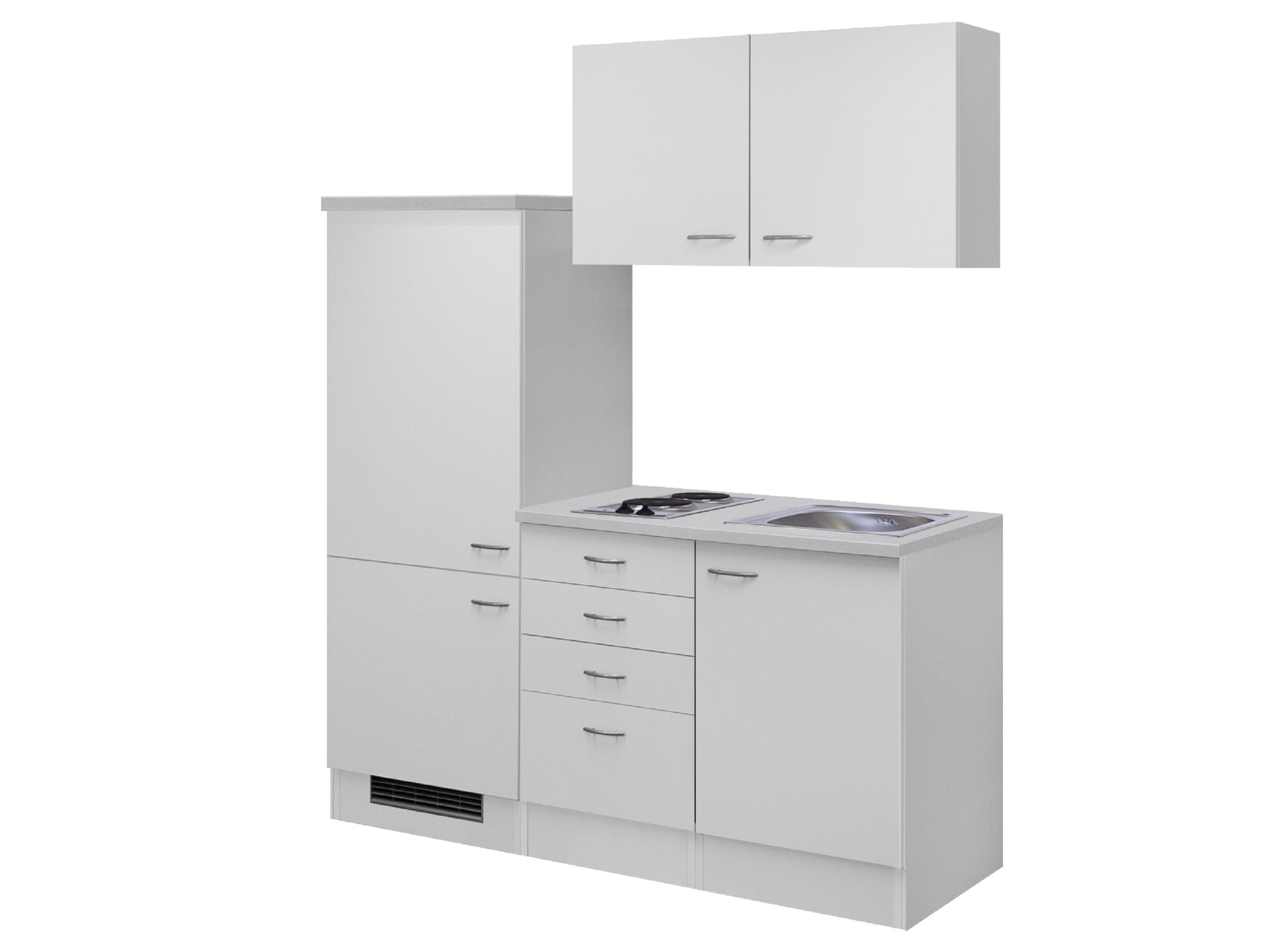Kuhinjski Blok Z Aparati Wito, Bela - barve nerjavečega jekla/bela, Moderno, umetna masa/leseni material (160cm) - FlexWell