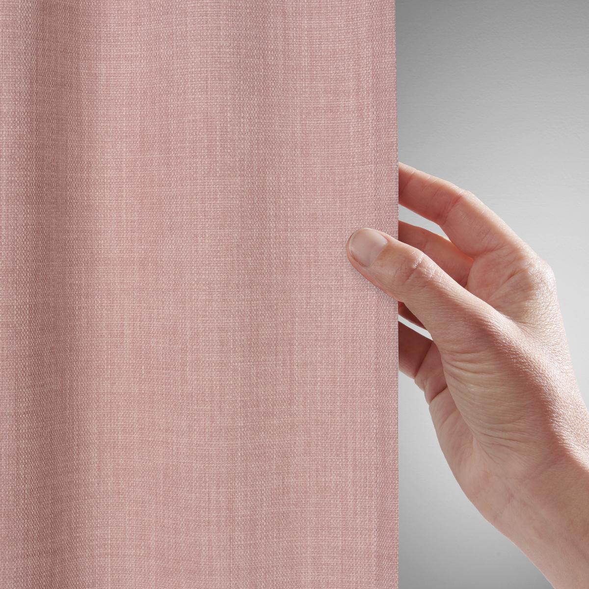 Fertigvorhang Leo Rosa ca. 135x300cm - Rosa, MODERN, Textil (135/300cm) - Premium Living