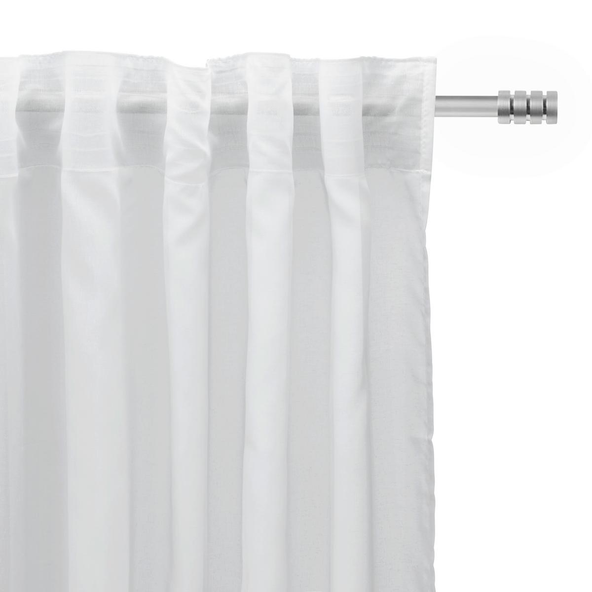 Kombivorhang Leo in Transparent, 2 Stk. - Naturfarben, KONVENTIONELL, Textil (140/255cm) - Premium Living