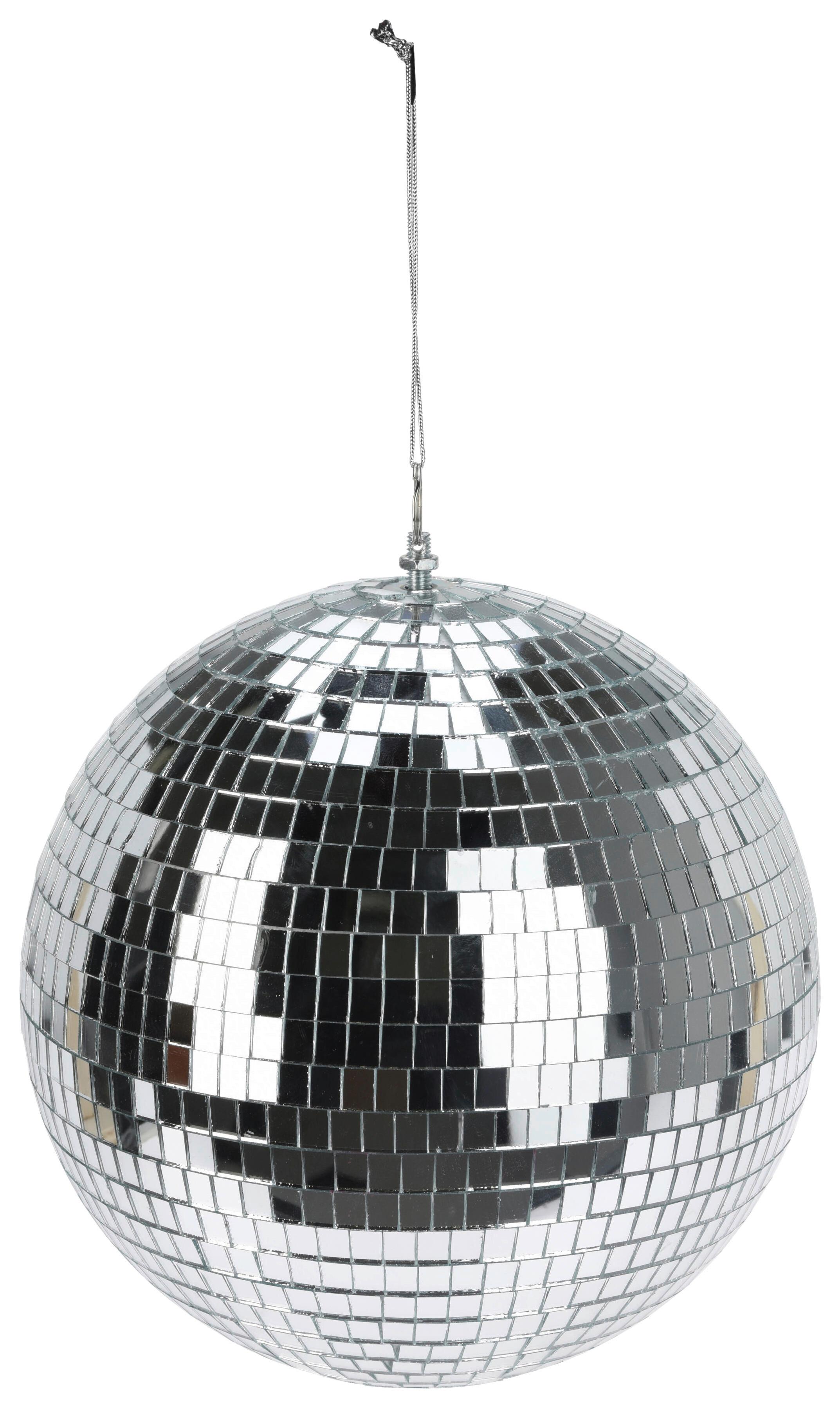 Dekokugel Disco Silberfarben - Silberfarben, MODERN, Glas (25cm) - Mömax