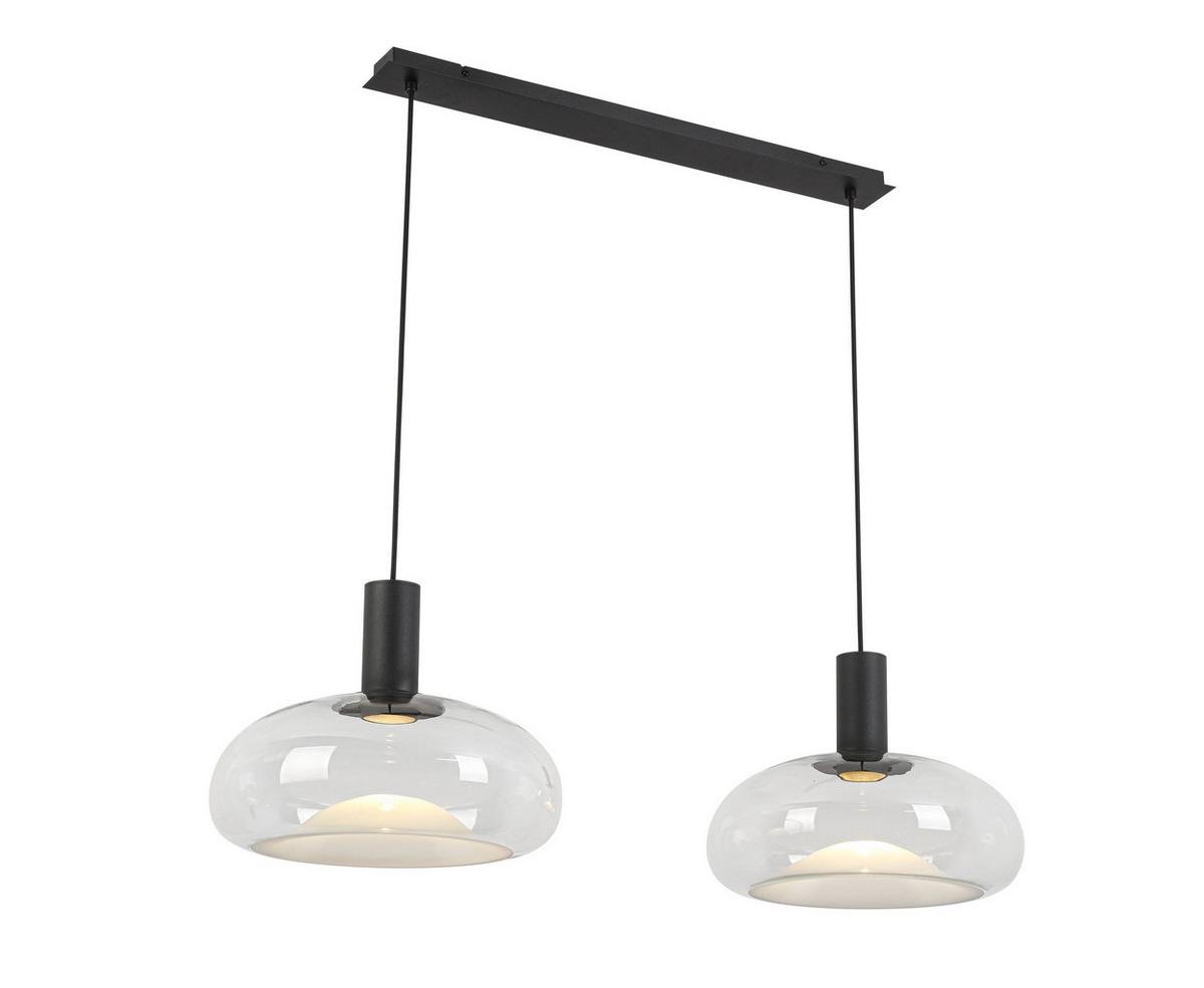 LAMPA WISZĄCA LUNE *DK* - czarny, Design, metal/szkło (98,5/37/183cm) - Dieter Knoll