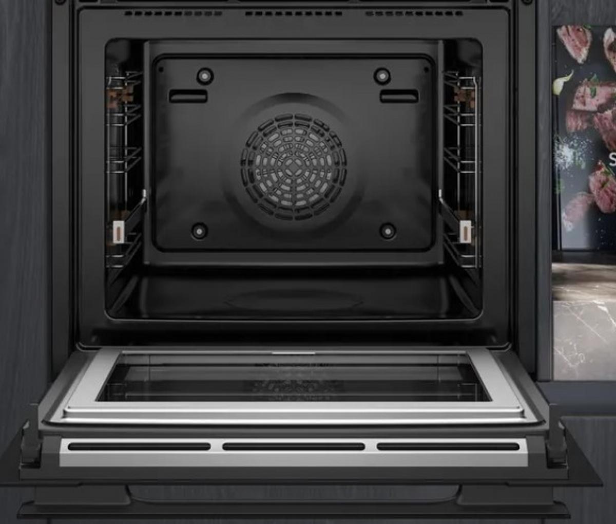 Backofen HM976GMB1 mit Mikrowellenfunktion - Schwarz, Metall (59,4/59,5/54,8cm) - Siemens