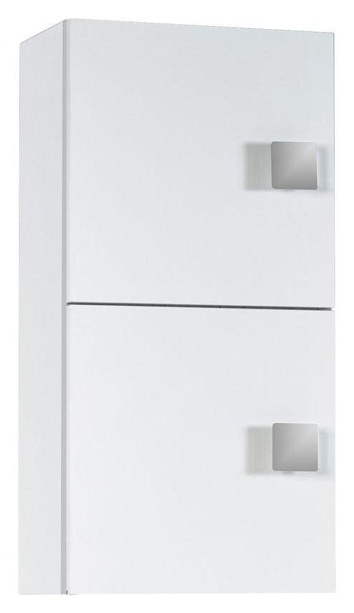 Oberschrank "Quadra" , weiß - Chromfarben/Weiß, MODERN, Holzwerkstoff/Metall (33,0/65,0/20,0cm) - MID.YOU