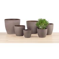 Kaspó Earth - barna, kerámia (14/14/12cm)