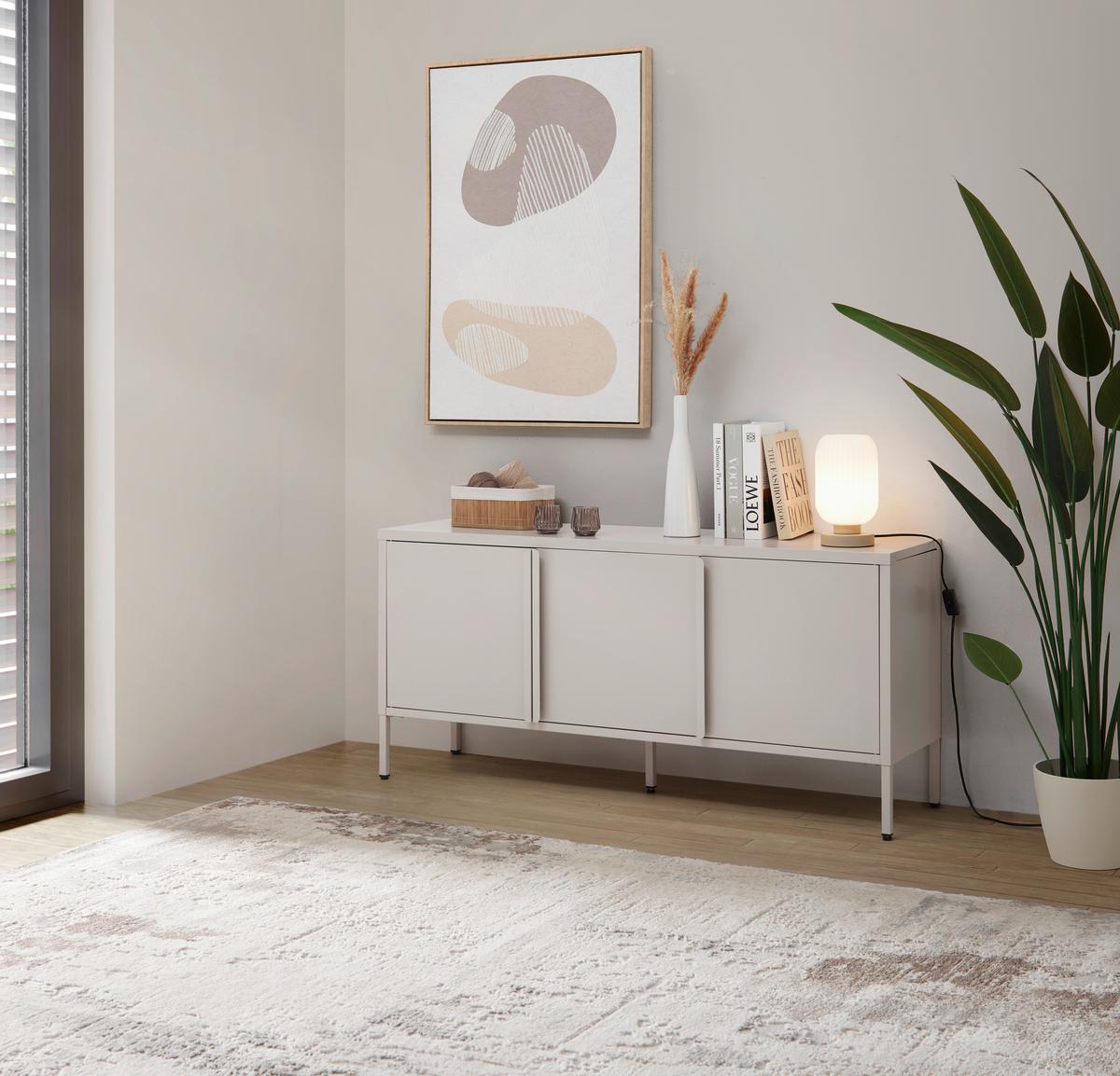 Lowboard Floyd Beige - Beige, MODERN, Metall (130/60/35cm) - Mömax