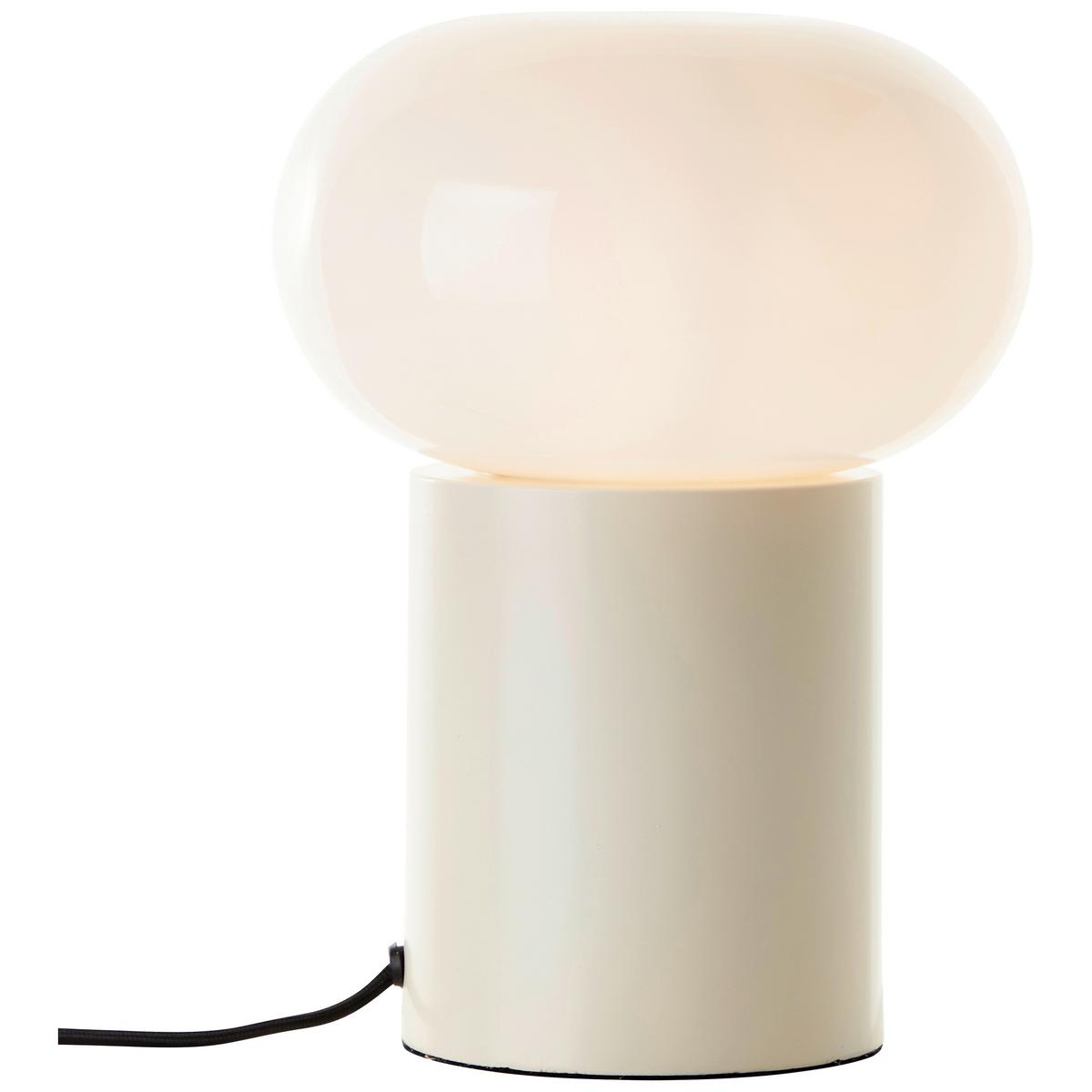 Tischleuchte Daeny Beige/Weiß max. 25 Watt - Beige/Weiß, Design, Glas/Metall (20/27cm) - Brilliant