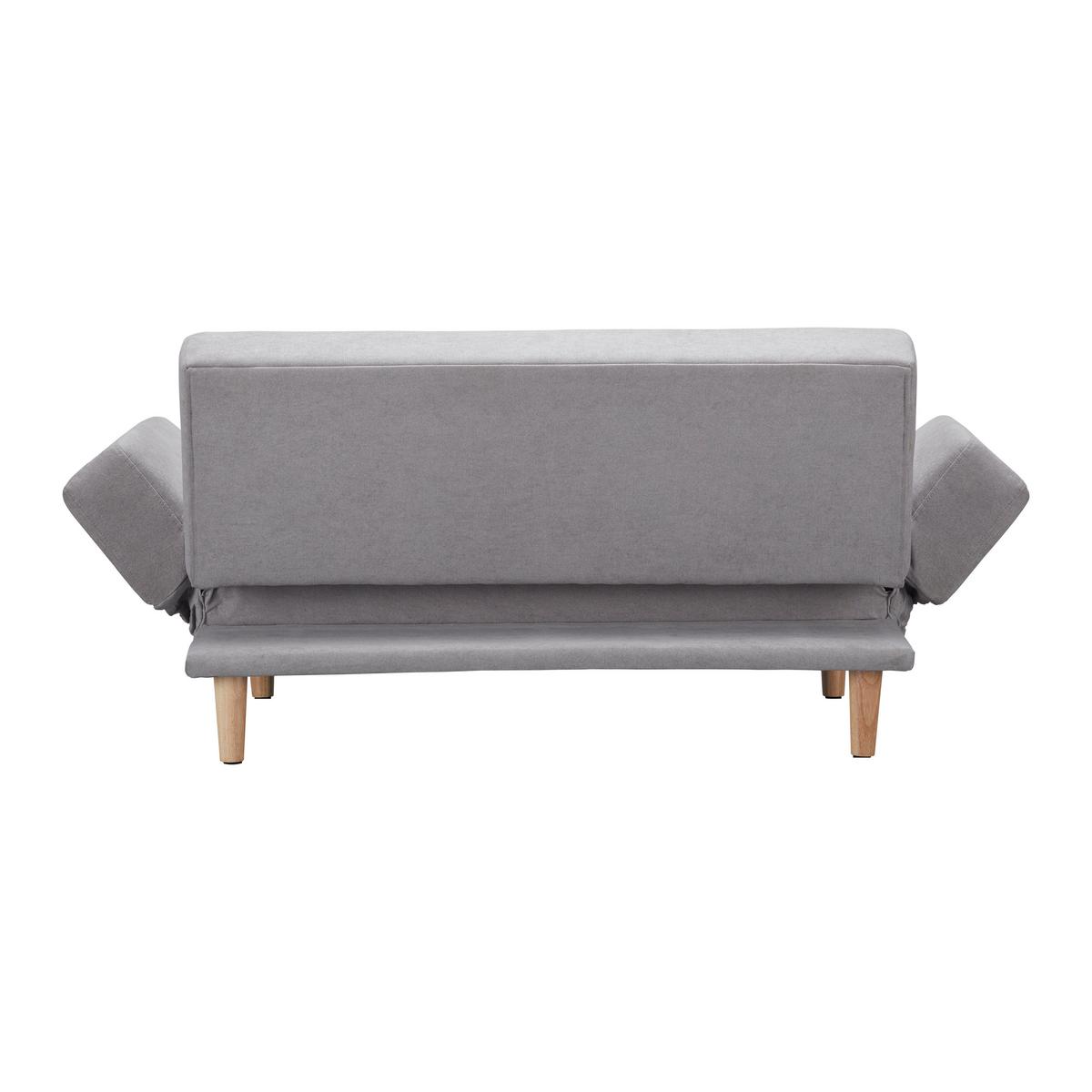 Schlafsofa Felicia Hellgrau Webstoff - Hellgrau/Naturfarben, MODERN, Holz/Textil (169/71/79cm) - Bessagi Home