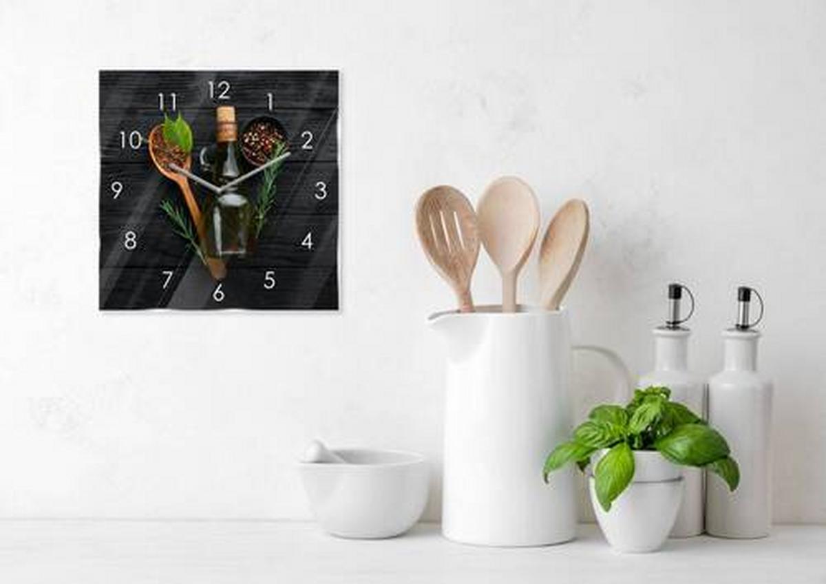 ZEGAR ŚCIENNY GU-KUK1130 - różnokolorowy, Lifestyle, szkło (20/20/3,1cm) - Euroart