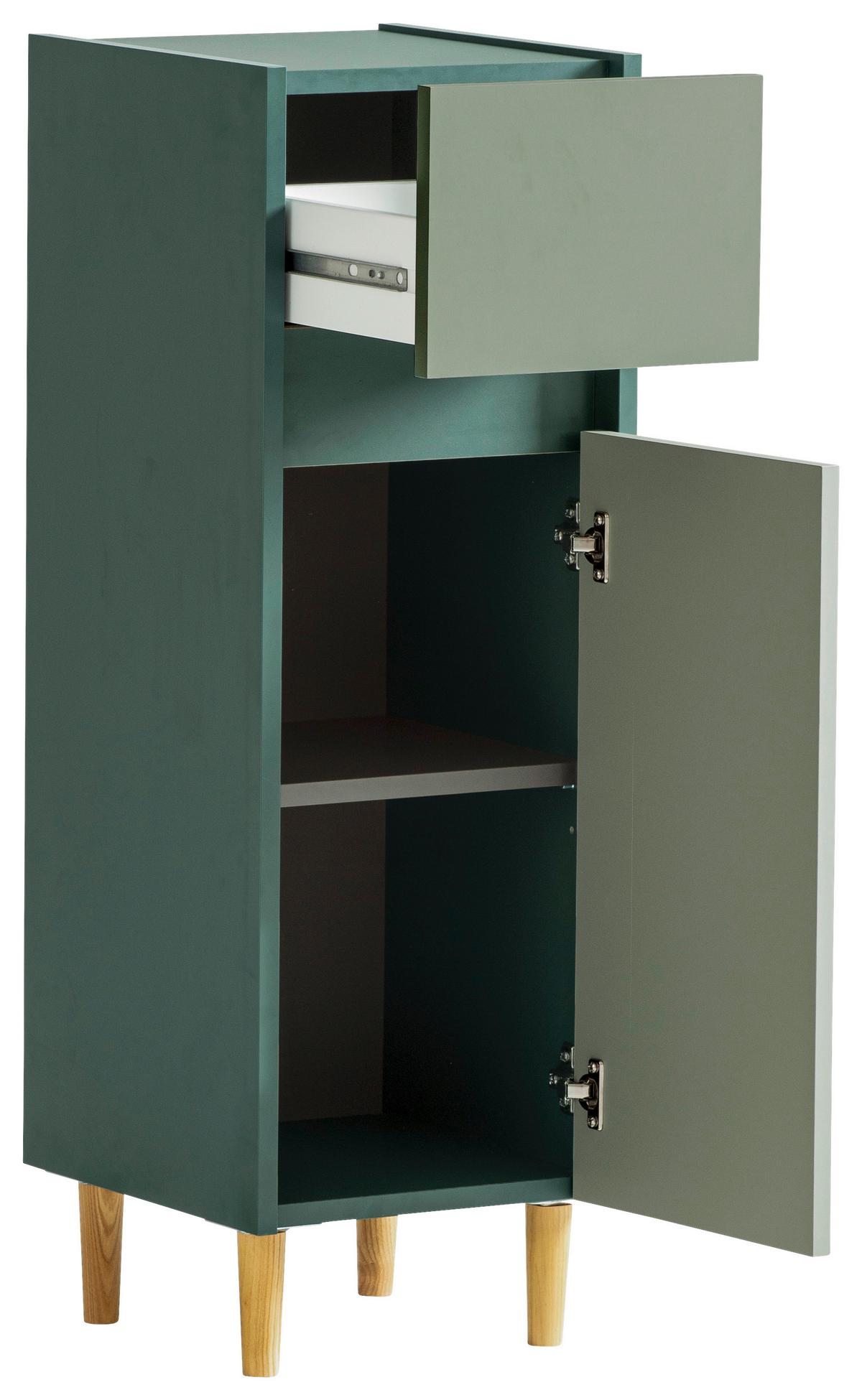 Unterschrank Lovis Dunkelgrün - Waldgrün/Eschefarben, MODERN, Holzwerkstoff (30,2/90,3/33,0cm) - MID.YOU