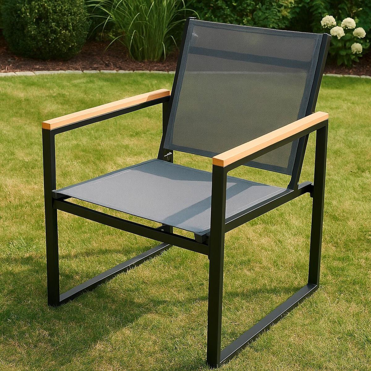 GARTENSTUHL-SET VOLASI 920890 4ER-SET - Honigeiche/Anthrazit, Modern, Holzwerkstoff/Kunststoff (54/83/65cm) - MID.YOU