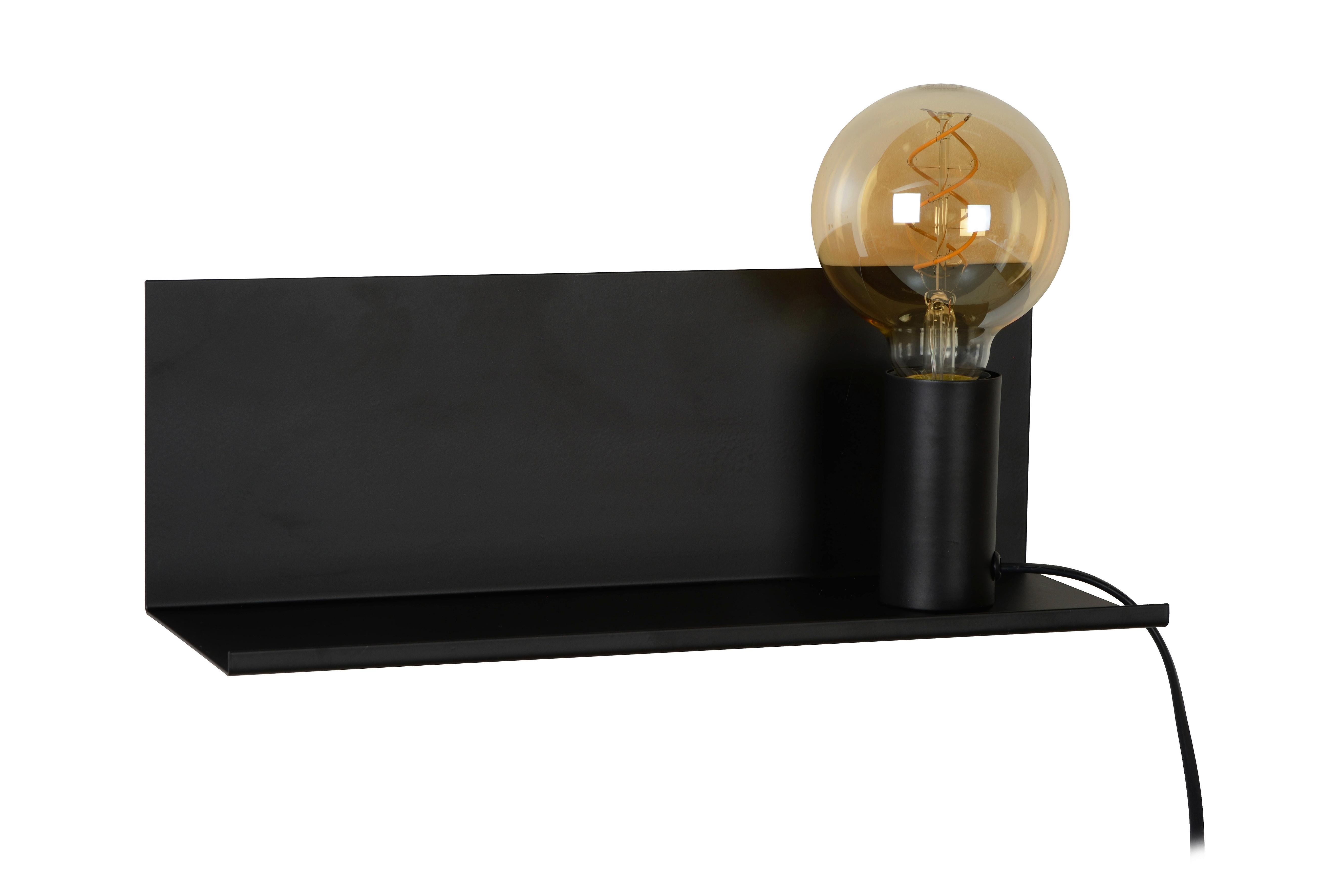 Wandleuchte 06218/01/30 Sebo - Schwarz, Design, Metall (37/12.5/13cm) - Lucide