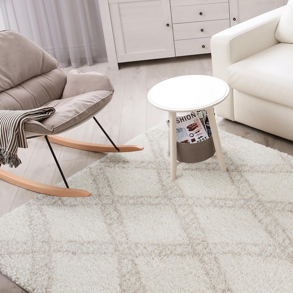 Hochflorteppich Annella in Creme/Beige ca. 200x290cm - Beige/Creme, MODERN, Textil (200/290cm)