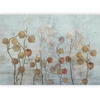 Fototapeta Painted Lunaria, 100x70cm - modra/rjava, Trendi, tekstil (100/70cm) - artgeist