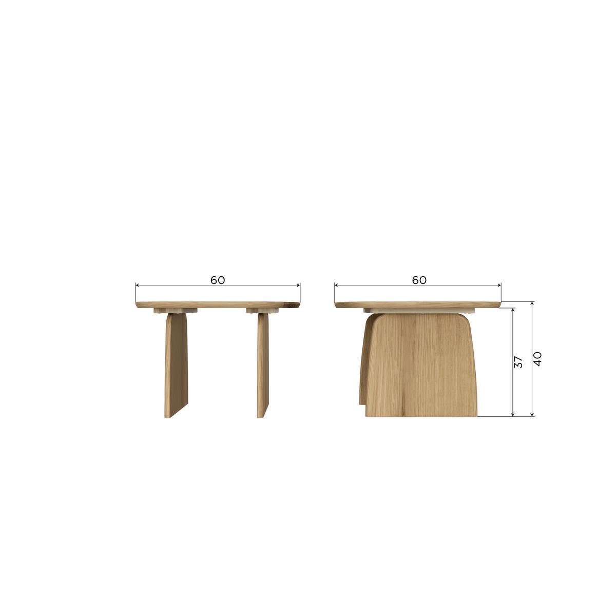 Couchtisch Tablo Eichefarben B: 60 cm - Eichefarben, MODERN, Holz (60/60/40cm) - Livetastic