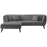 Wohnlandschaft Colori Anthrazit Bouclé - Anthrazit/Schwarz, MODERN, Holz/Textil (160/264cm) - MID.YOU