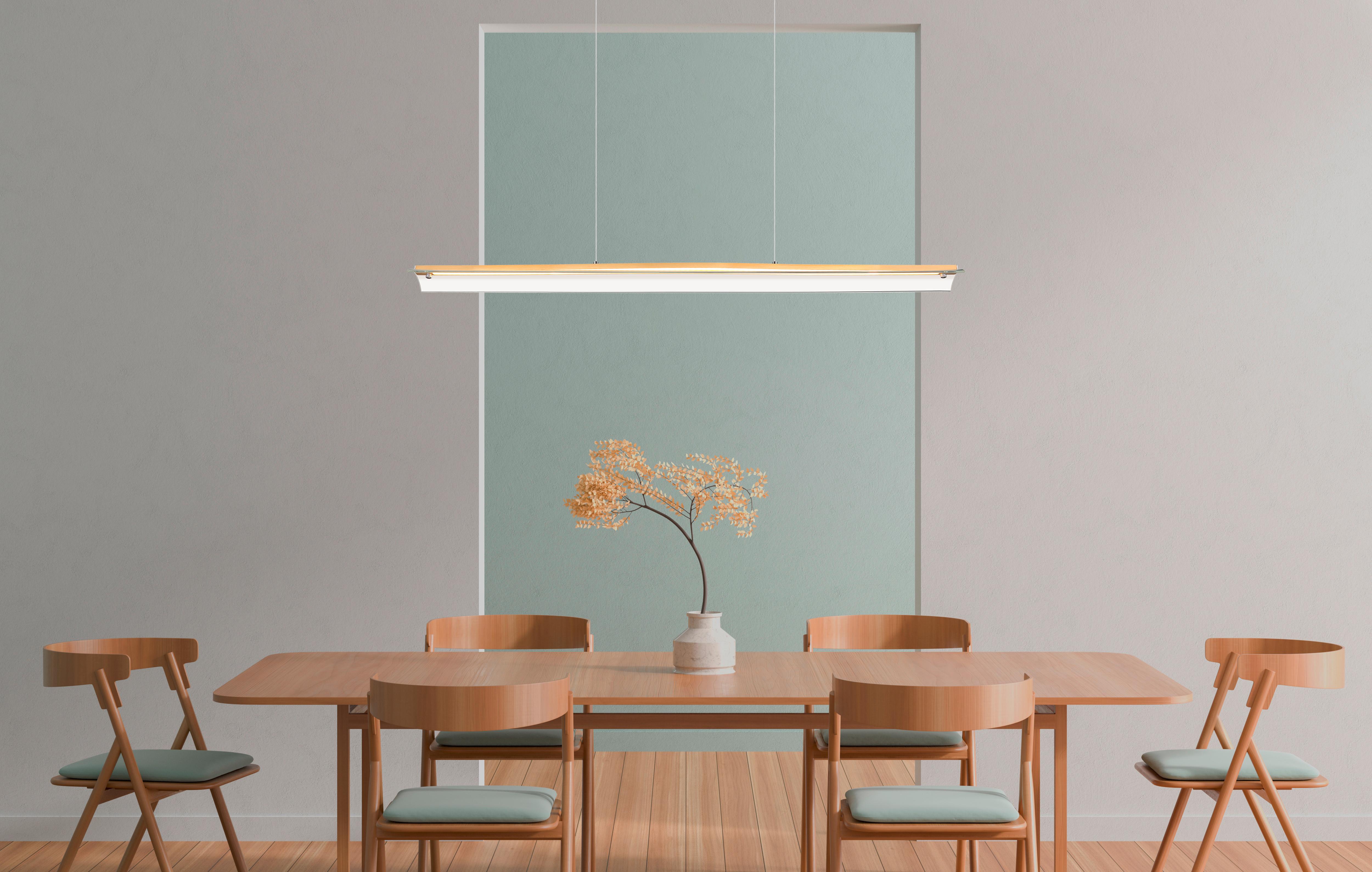 LED-HÄNGELEUCHTE 17017M - Klar/Messingfarben, Design, Glas/Metall (100/12/150cm) - Globo
