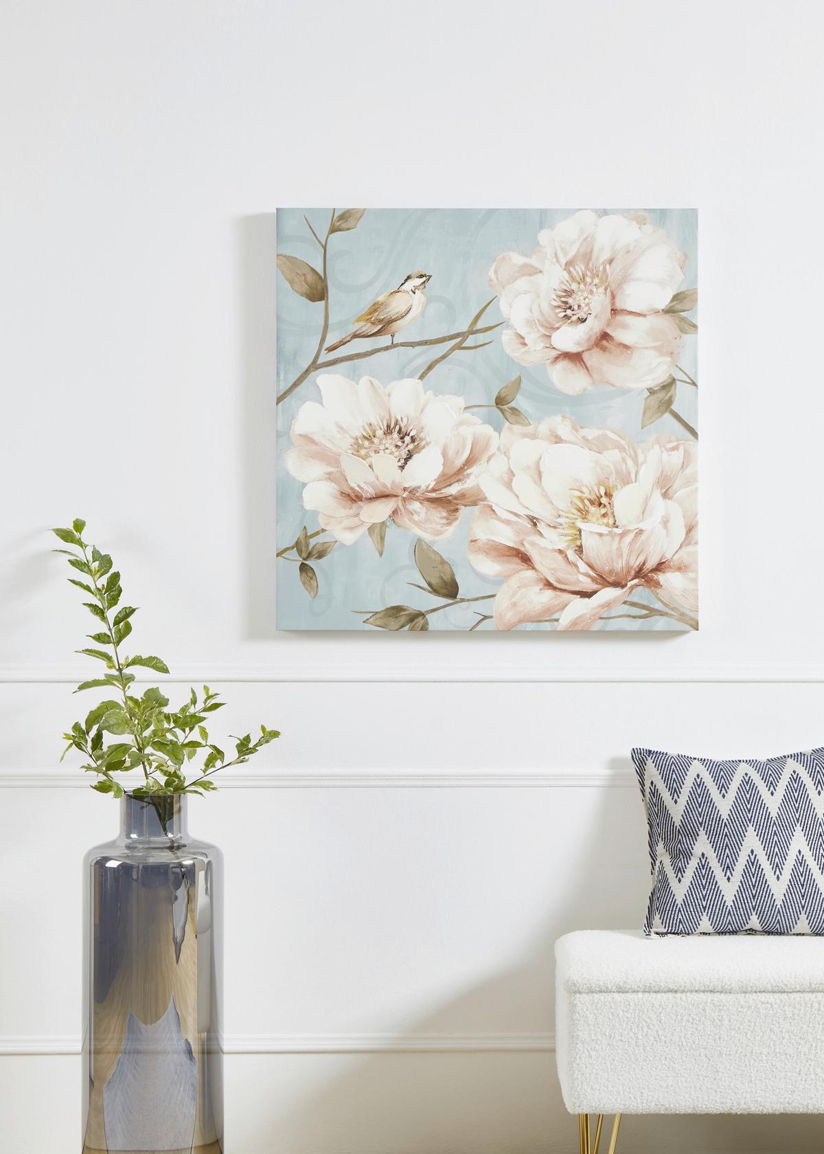Bild Alaminos Multicolor ca. 80x80cm - Aprikose/Creme, Trend, Holz/Textil (80/3,7/80cm) - Eglo
