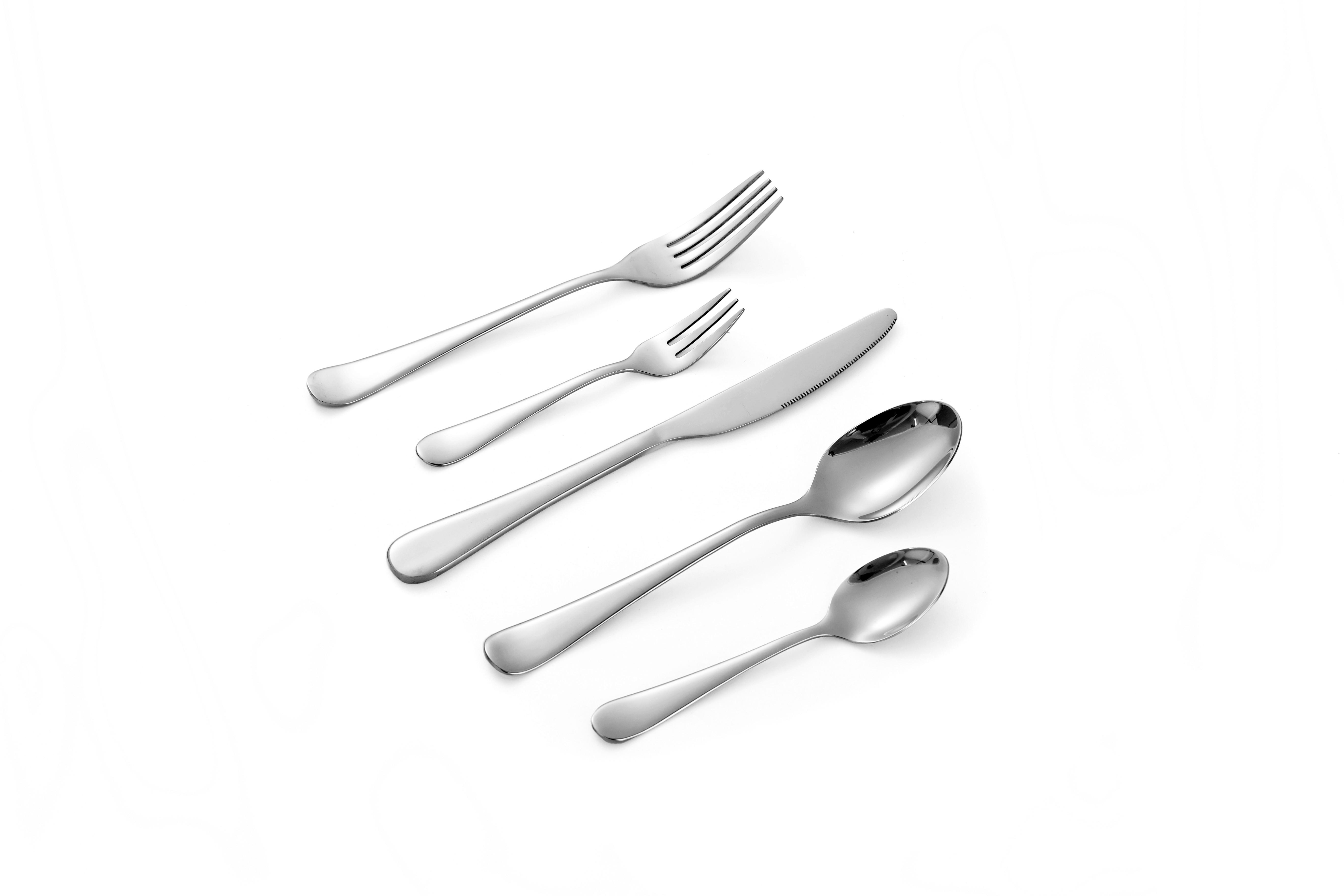 Jedilni Pribor Grado, 30-Delni - srebrne barve, Basics, kovina - Echtwerk
