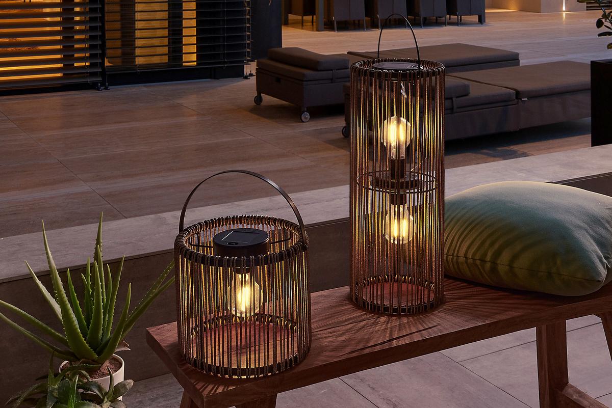 Solarleuchte Laurin max. 0,04 Watt - Braun, MODERN, Kunststoff/Metall (16/50cm) - Modern Living