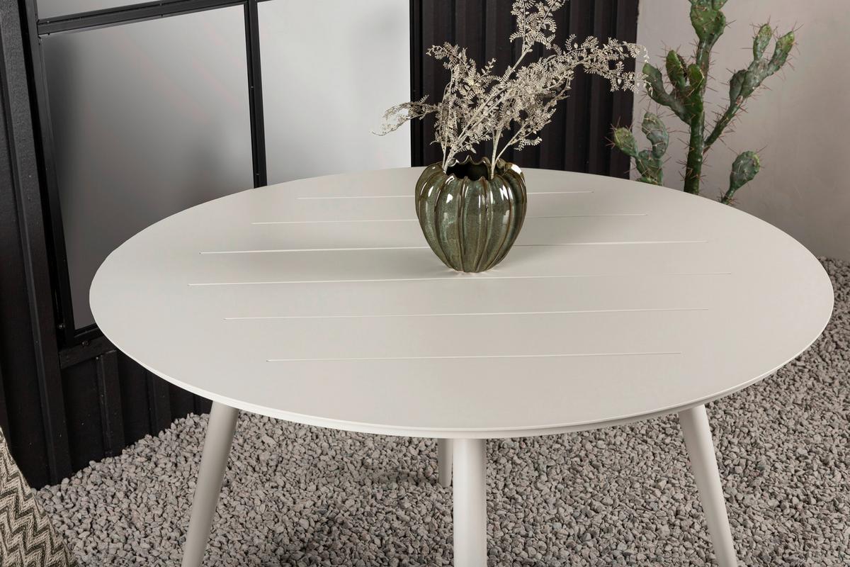 Gartentisch Lina ca. 120x120x75 cm Beige - Beige, KONVENTIONELL, Metall (120/120/75cm) - Gardenson