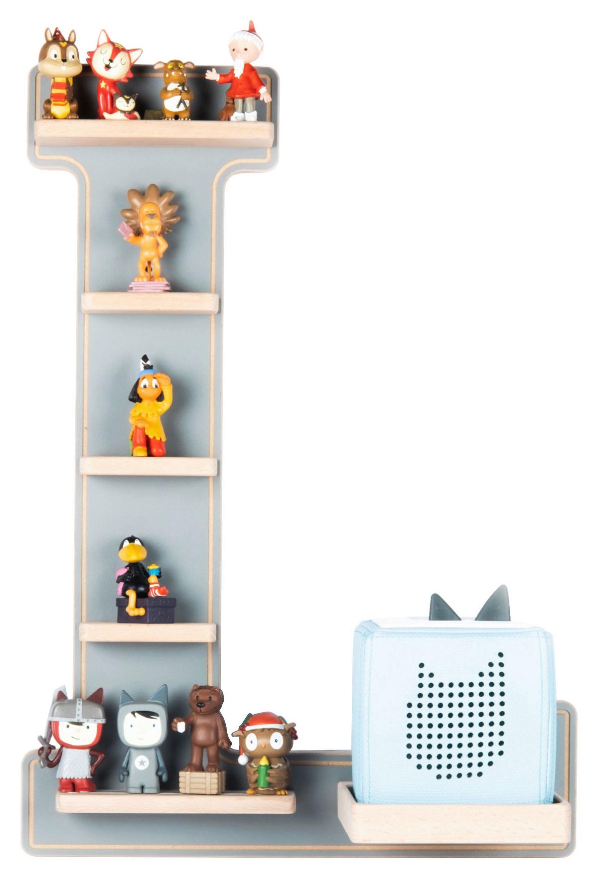 Otroška Polica Boarti, Siva - siva, Moderno, leseni material (38/54/19cm) - MID.YOU