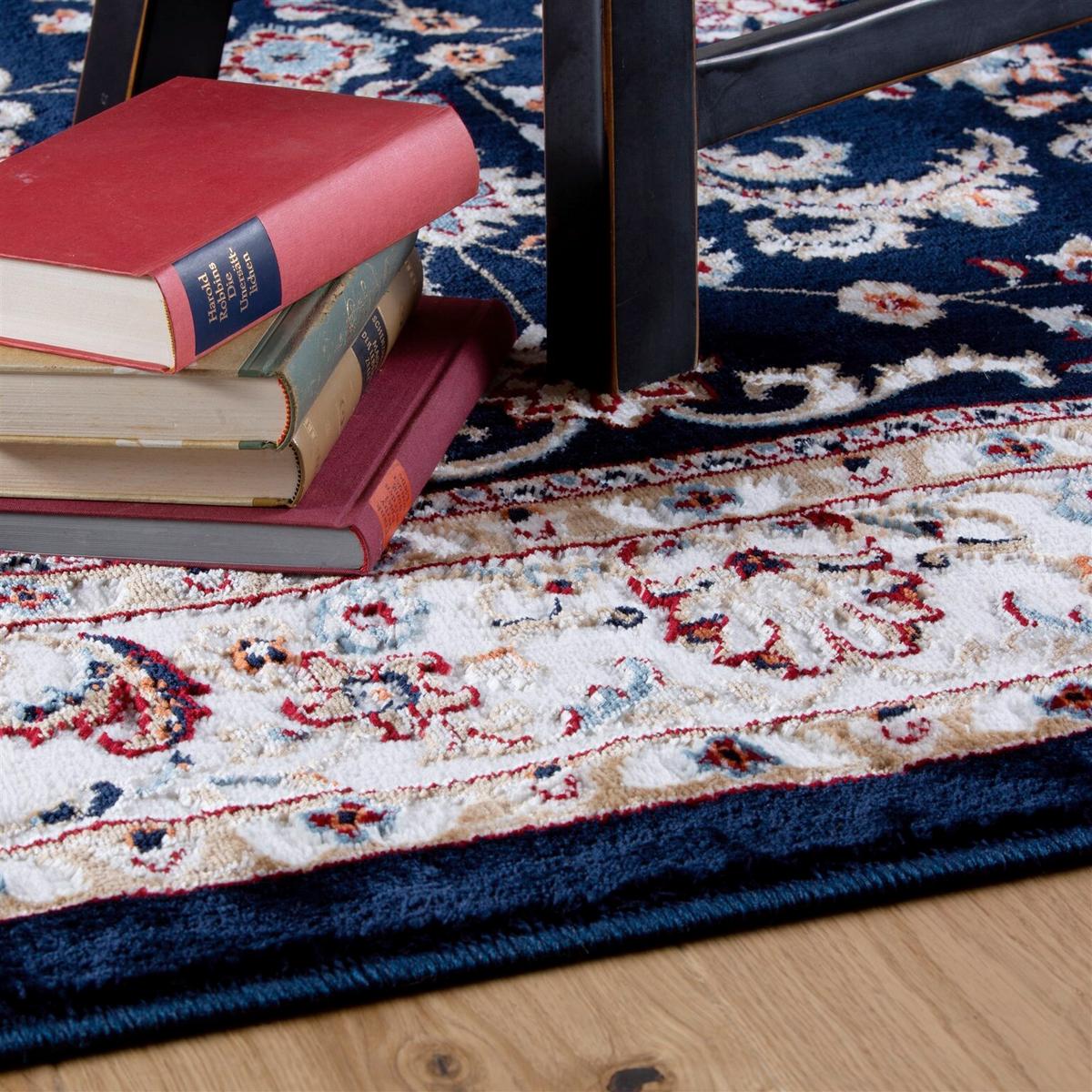 Flachwebeteppich Safa 751 Navy 160cm X 230cm - Blau, Basics, Textil (160/230cm) - Kayoom