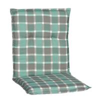 Niedriglehner Auflagen Büsum 4er-Set ca. 100x50 cm - Türkis/Grau, Basics, Textil (100/50/6cm) - Gardenson