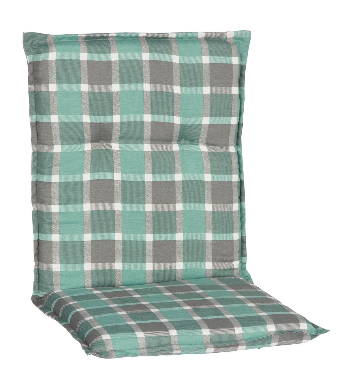 Niedriglehner Auflagen Büsum 4er-Set ca. 100x50 cm - Türkis/Grau, Basics, Textil (100/50/6cm) - Gardenson