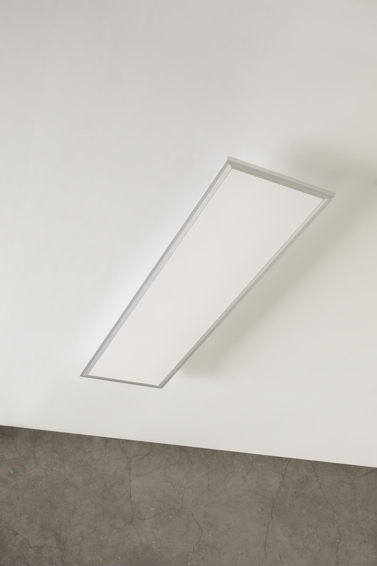 Plafonnier LED Cornelius max. 40 Watt - blanc, Modern, matière synthétique (120/30/7,5cm) - Premium Living