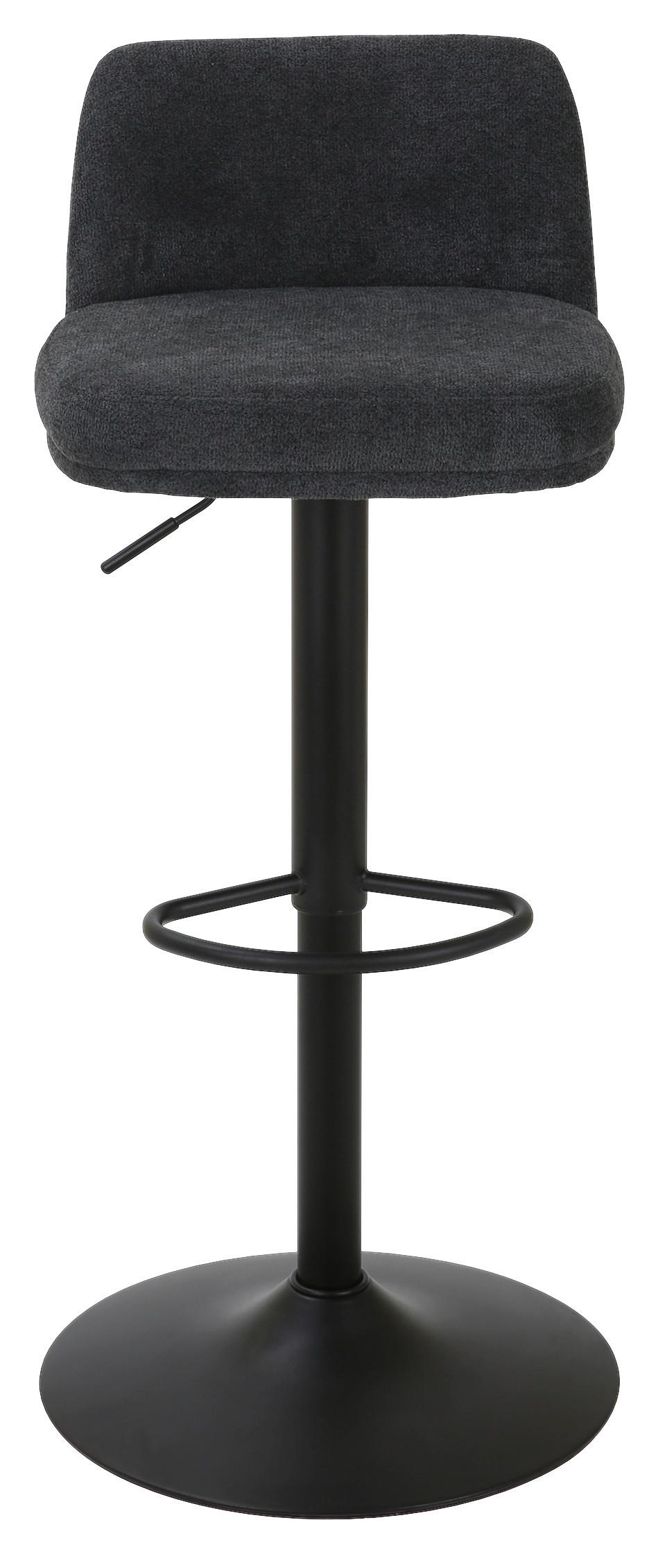 Barski Stol Anton, Črna - črna, Moderno, kovina/tekstil (45/82-103/50cm) - Mömax